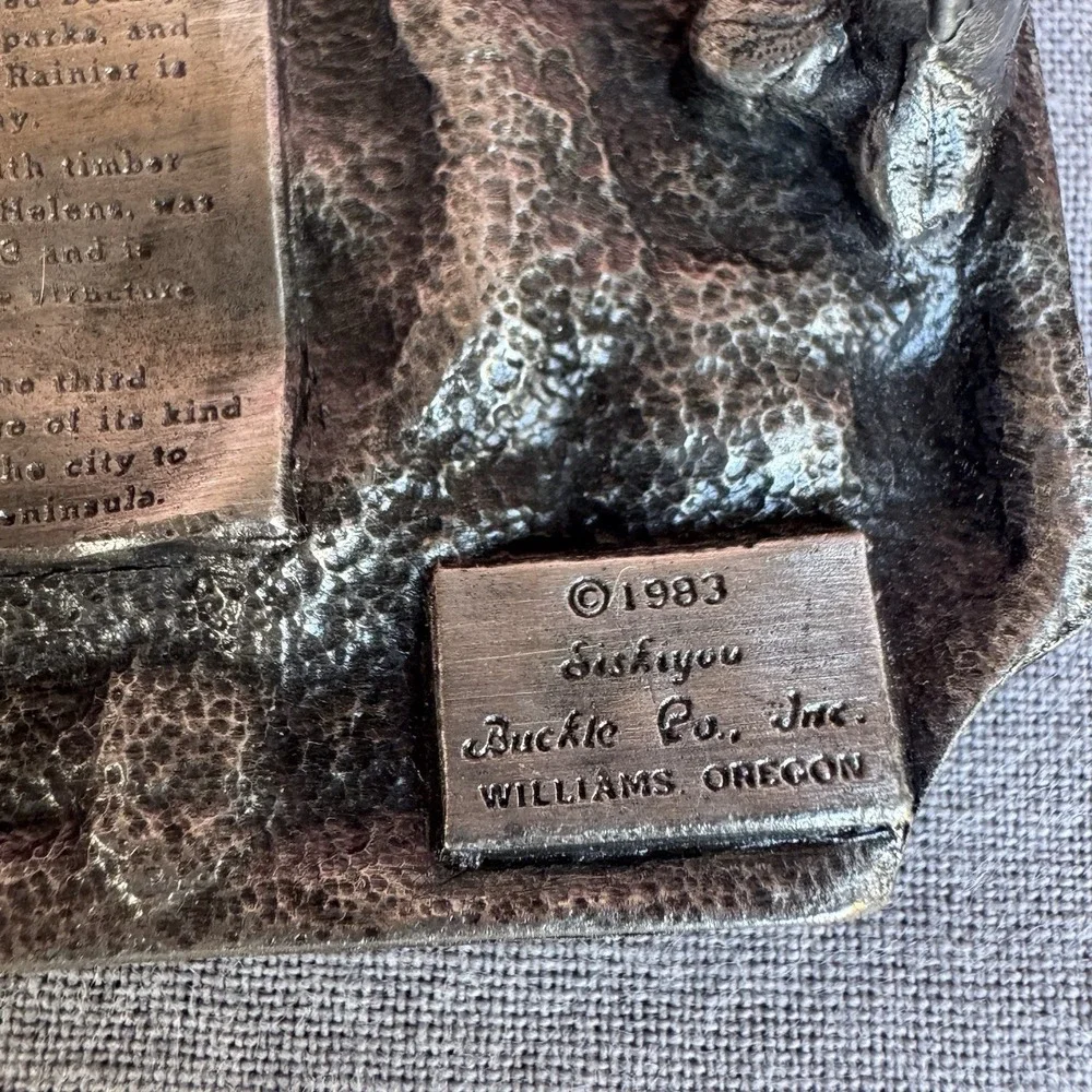 Tacoma Sound To Summit‎ 3D Pewter Metal Belt Buckle 1983 Siskiyou